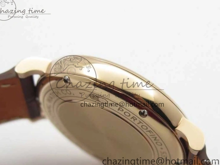 MIROTIME 0429 Portofino 37mm RG V7F 1:1 Best Edition Gray Dial on Deep Brown Leather Strap A SunProtective 7090